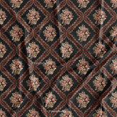 Black Floral Printed Wholesale Fabric For Kurti